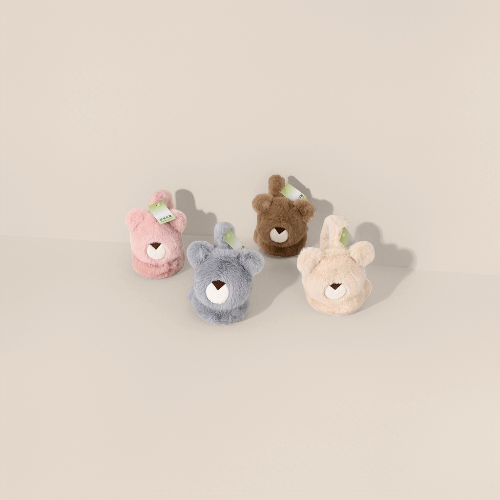Thickened bear-shaped plush ear cups imitating rabbit fur for warmth in winter home furnishings Application Scenario