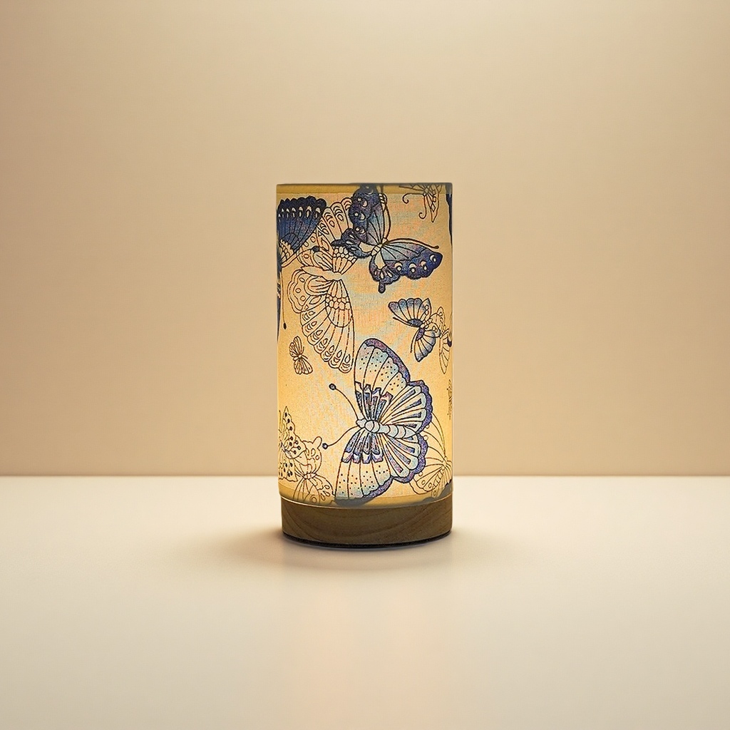 Long-term eye-protecting reading desk lamp, desk lamp, desk lamp, fabric floral print Application Scenario