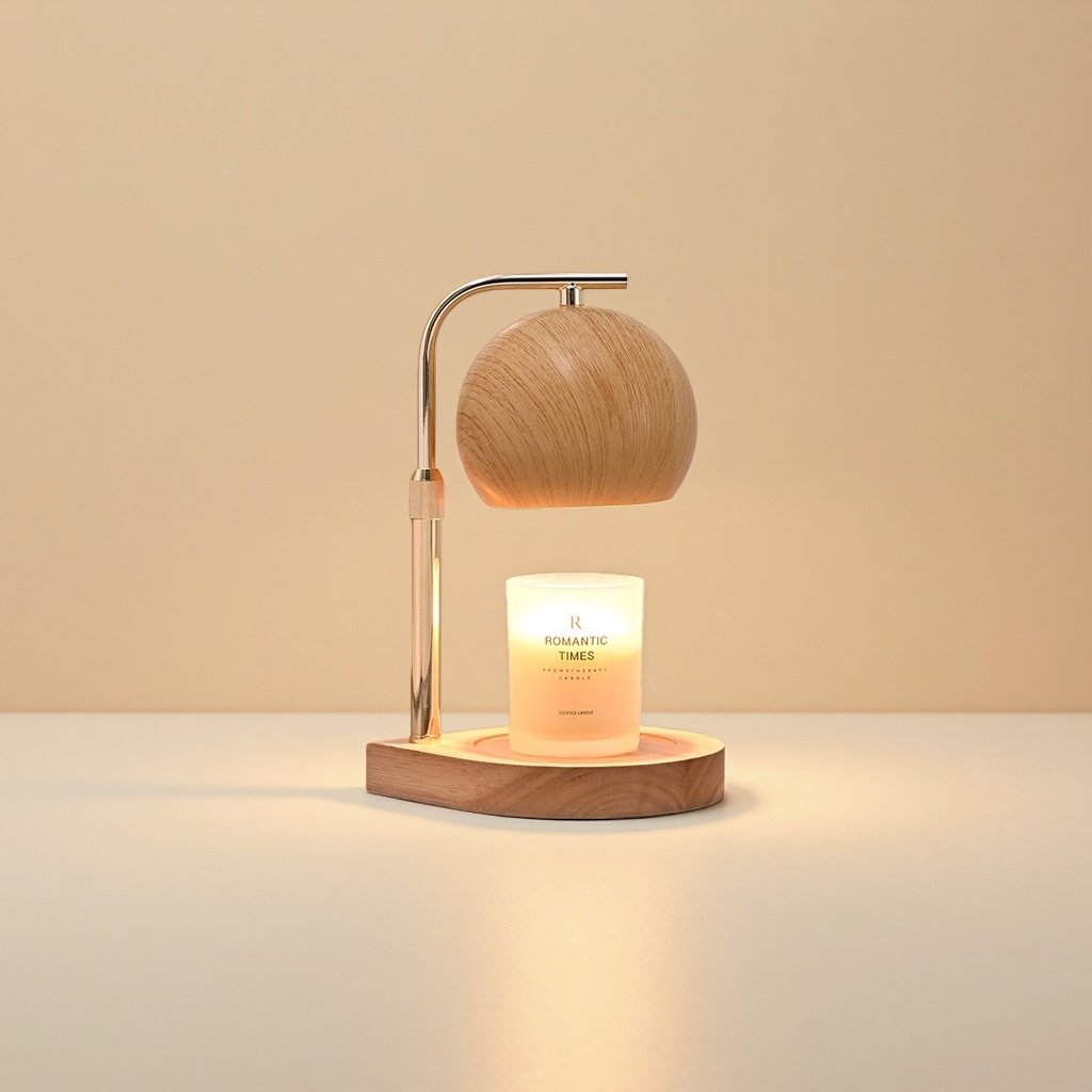 Wooden table lamp, Nordic minimalist bedroom bedside reading eye-protecting floor lamp, Amazon wax melting lamp