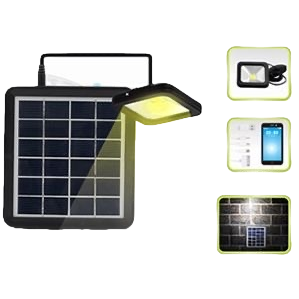 Outdoor courtyard lighting set with solar panels and solar lamps Item Picture