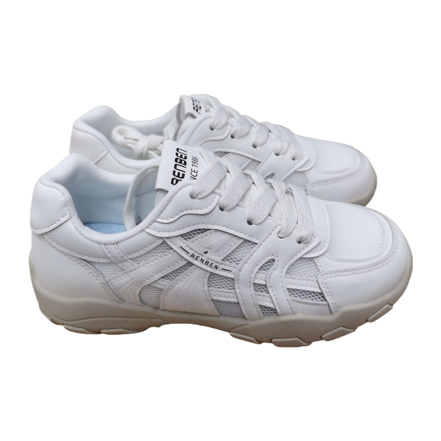 White sports shoes, breathable, lightweight and casual running shoes, suitable for both men and women Item Picture