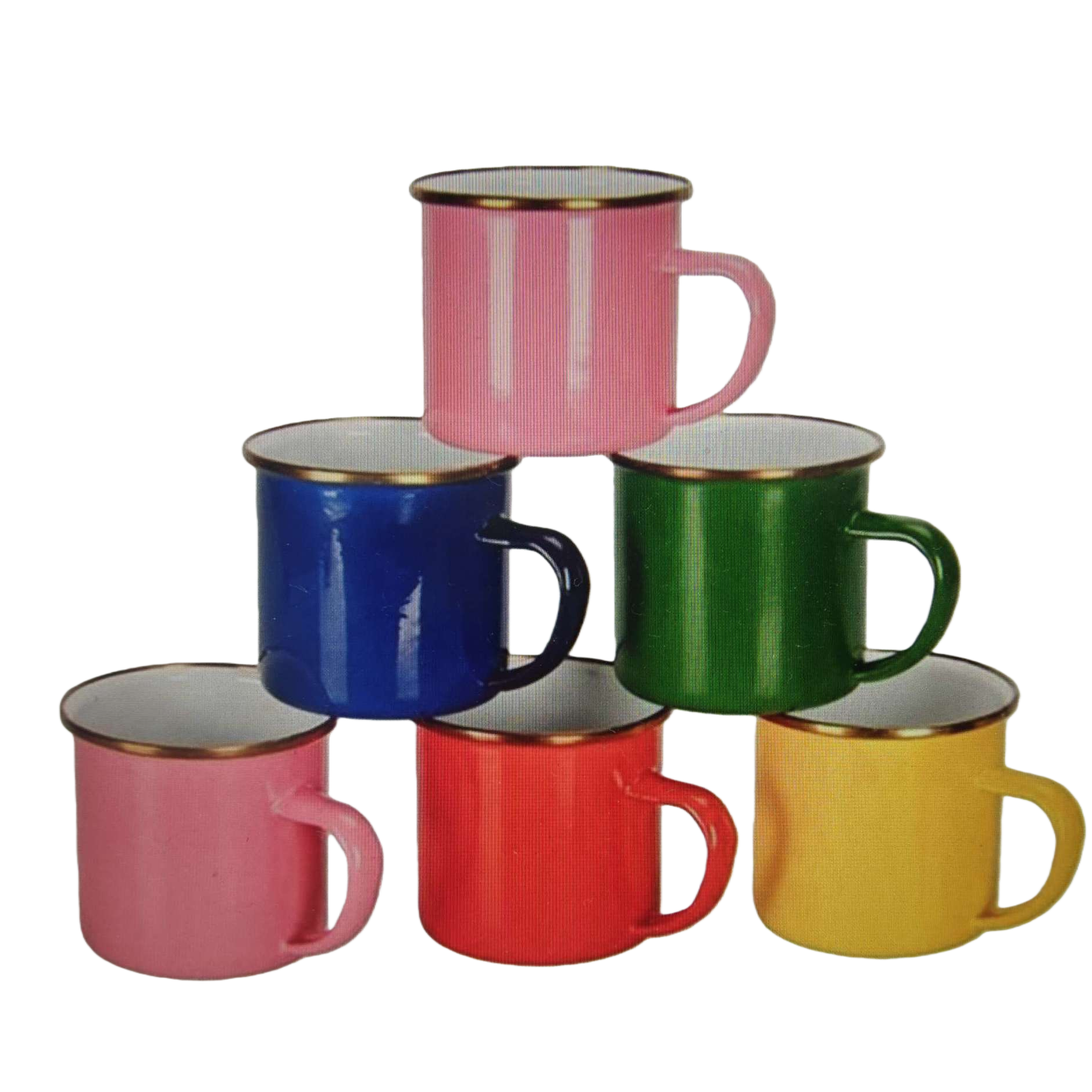 Colored enamel cups, retro hand-painted ceramic mugs, home and office water cups, high-temperature resistant and easy to clean Item Picture