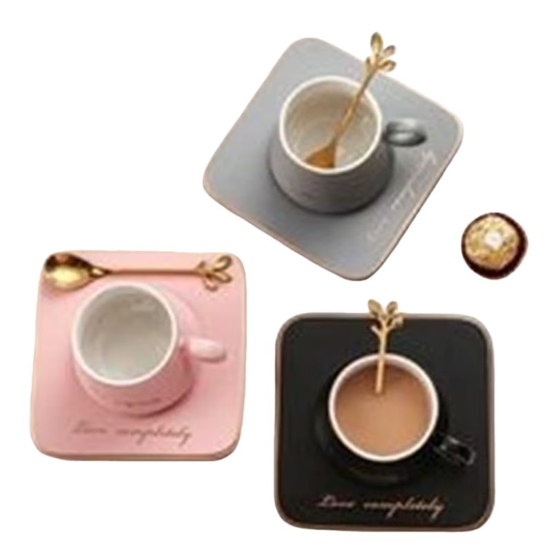 Tazas de café tazas de cerámica tazas de café con tapa aislamiento térmico patrones personalizados disponibles Item Picture
