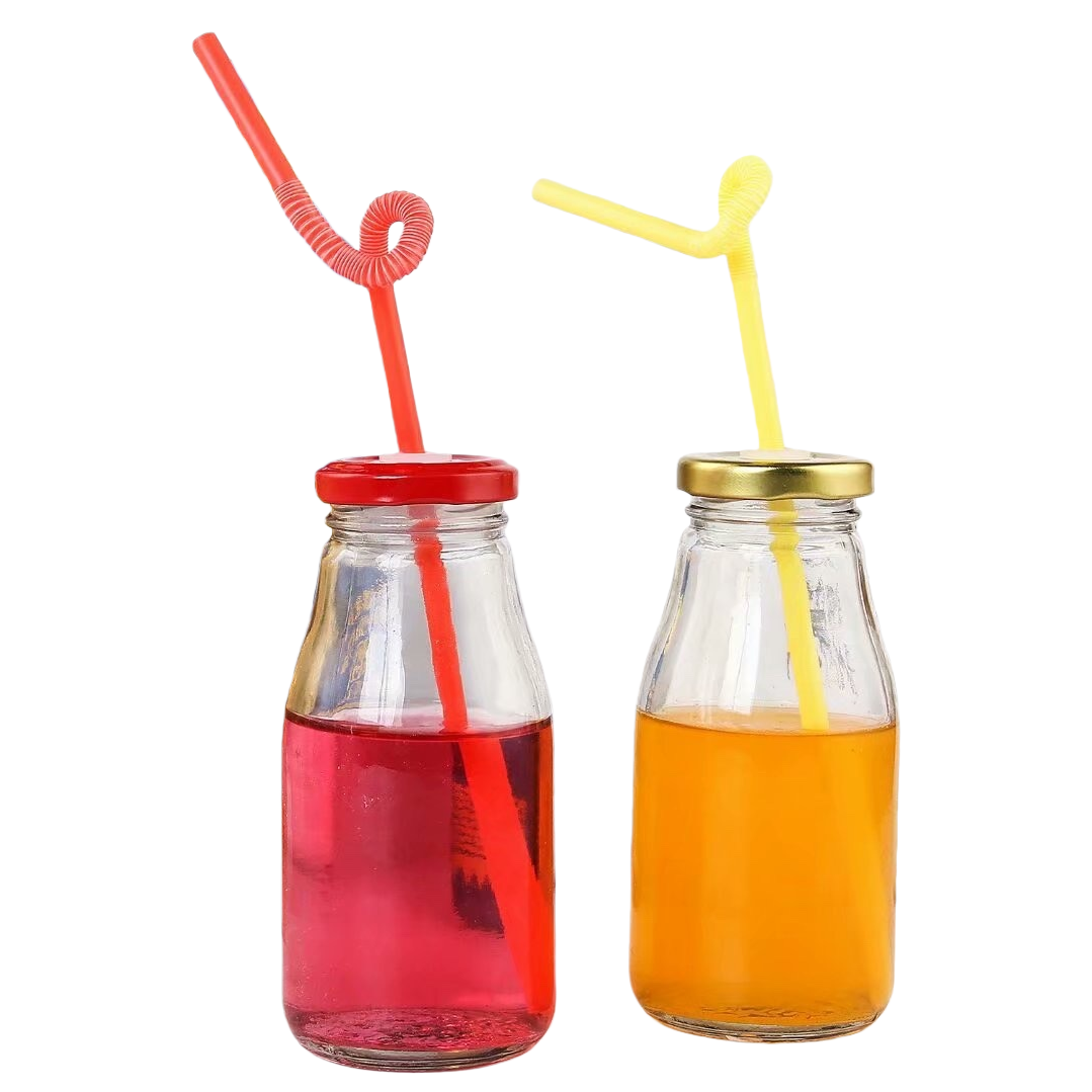 Glass bottle beverage cups, high borosilicate heat-resistant and anti-scald portable water cups Item Picture