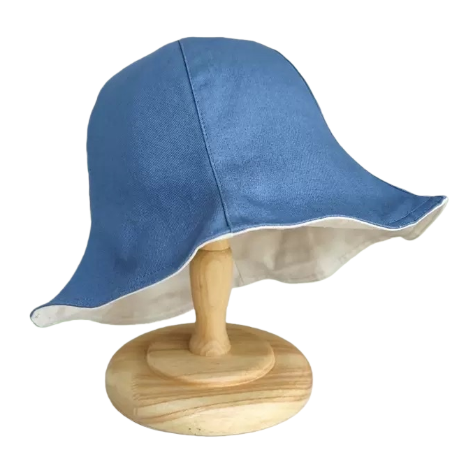 Blue hat, cool and versatile, casual sun hat, sun-protective fisherman hat, sun hat, straw hat Item Picture