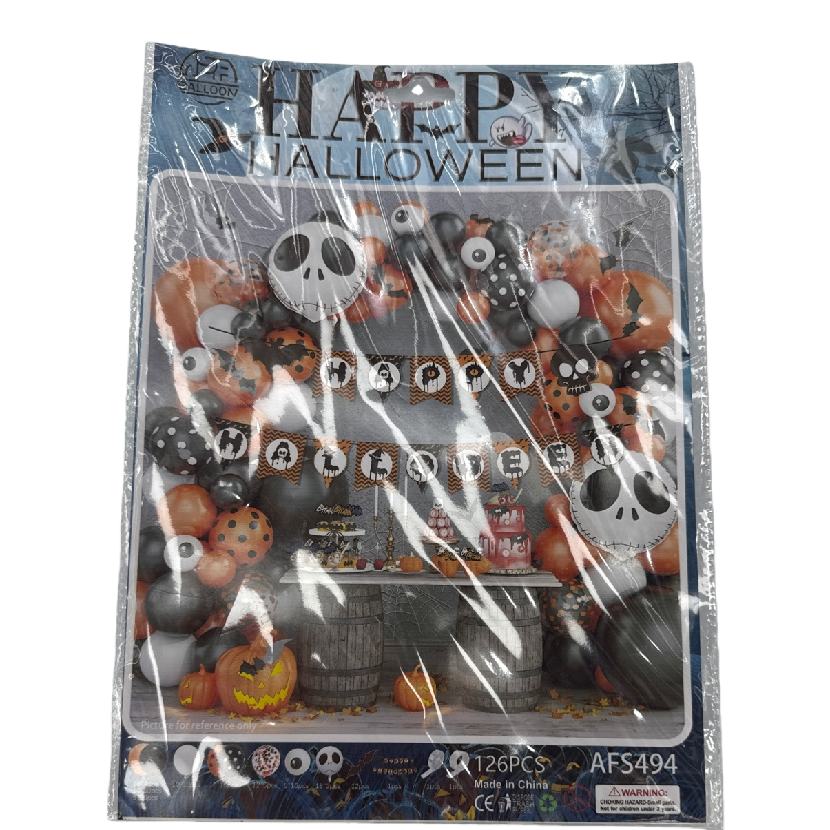 Halloween festival decoration balloon set Cartoon pumpkin bat-themed party decoration Item Picture