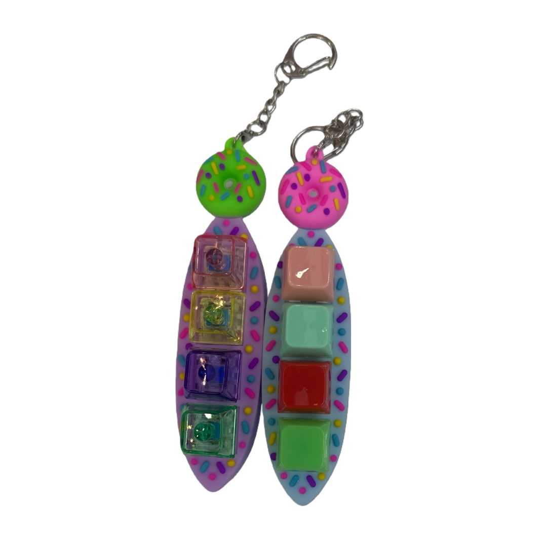 Colorful donut-shaped keychains, cute soft rubber pendants, car bags and small gifts Item Picture