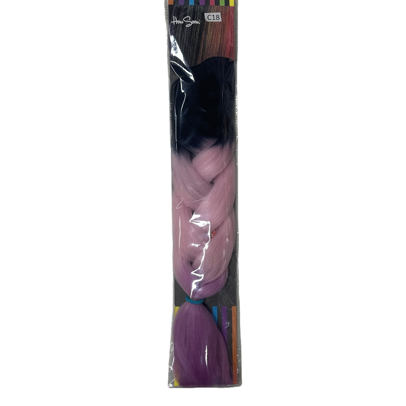 Color ombre peluca trenzas trenza de moda decoración de pelo multicolor opcional Item Picture