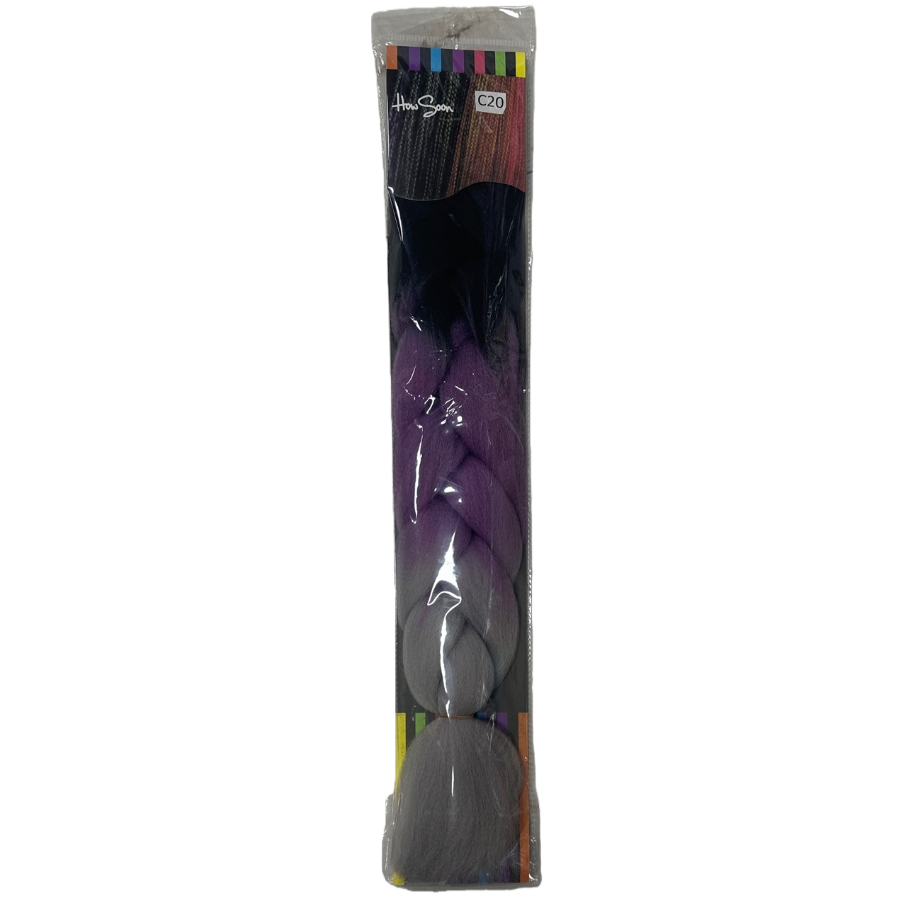 Colorful gradient wig braids made of high-elastic and stretchable acrylic material for party decoration Item Picture