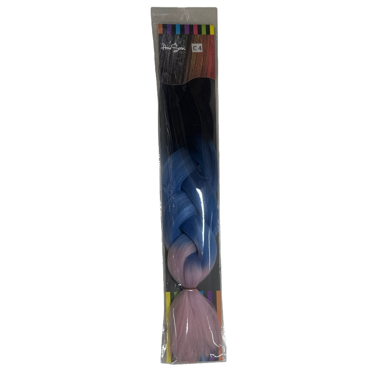 Colorful gradient wig braids, high-elasticity and stretchable faux human hair braided hairstyle decoration Item Picture