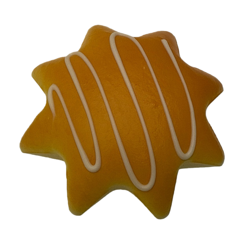 Orange star-shaped desserts, creative baked snacks, festival party treats Item Picture