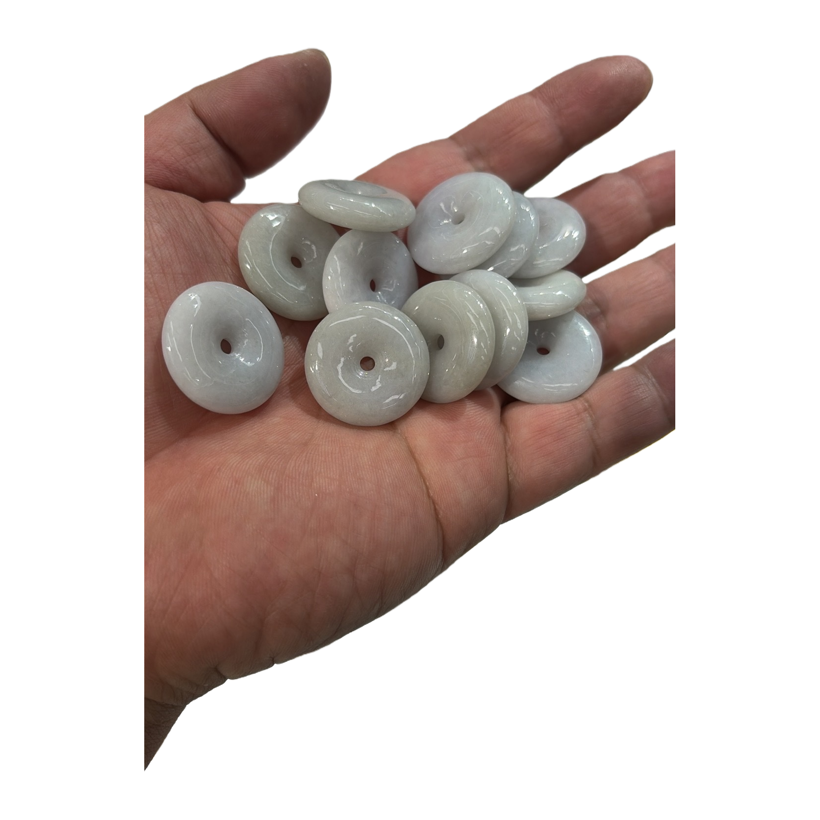 Natural jade and jade peace pendant for both men and women, simple and fashionable couple style Item Picture