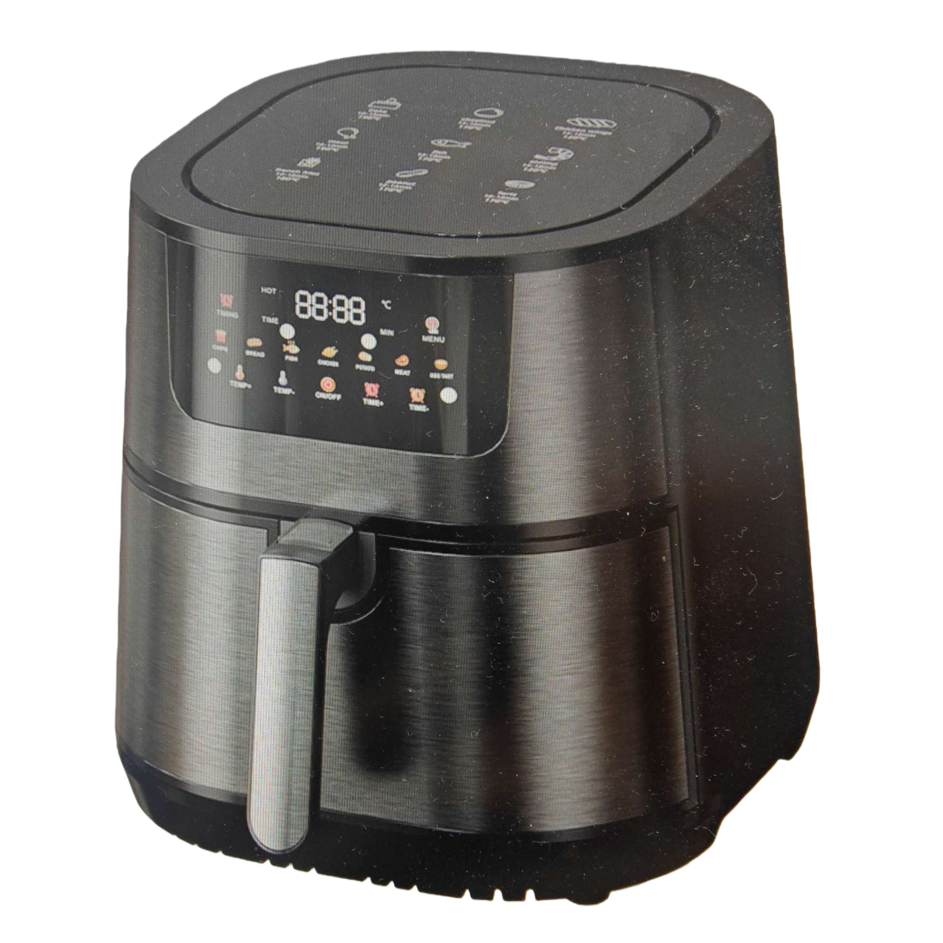 Black air fryer, home smart touch, large capacity, multi-functional, oil-free and healthy Fryer Item Picture