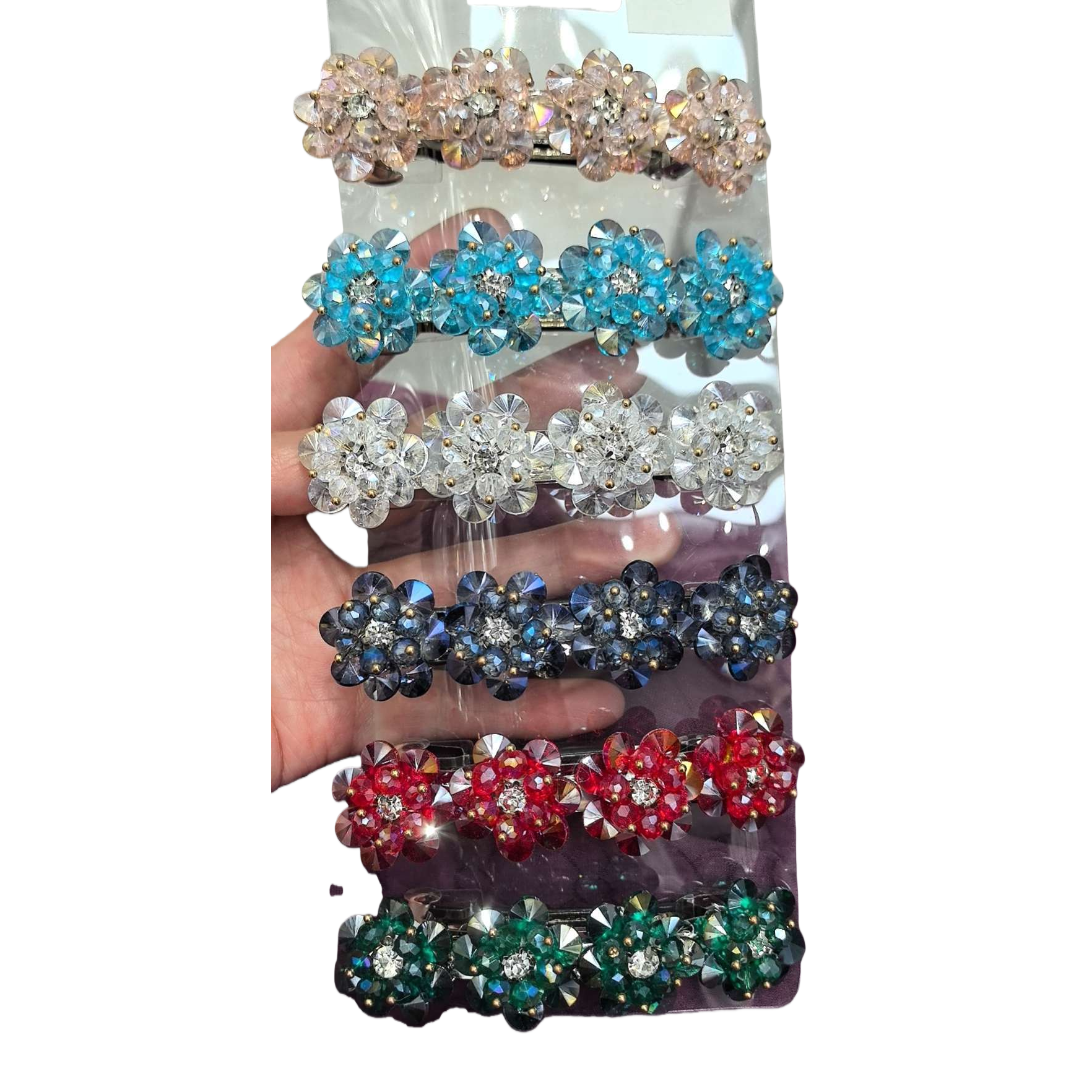 Decorative flower hair clips for ladies, sweet and simple hair accessories, metal fine teeth, anti-slip and fixed Item Picture