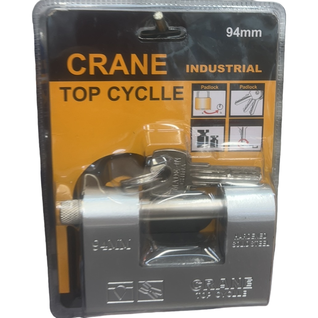 CRANE TOP CYCLE Industrial Padlock 94mm anti-picking durable padlock Item Picture