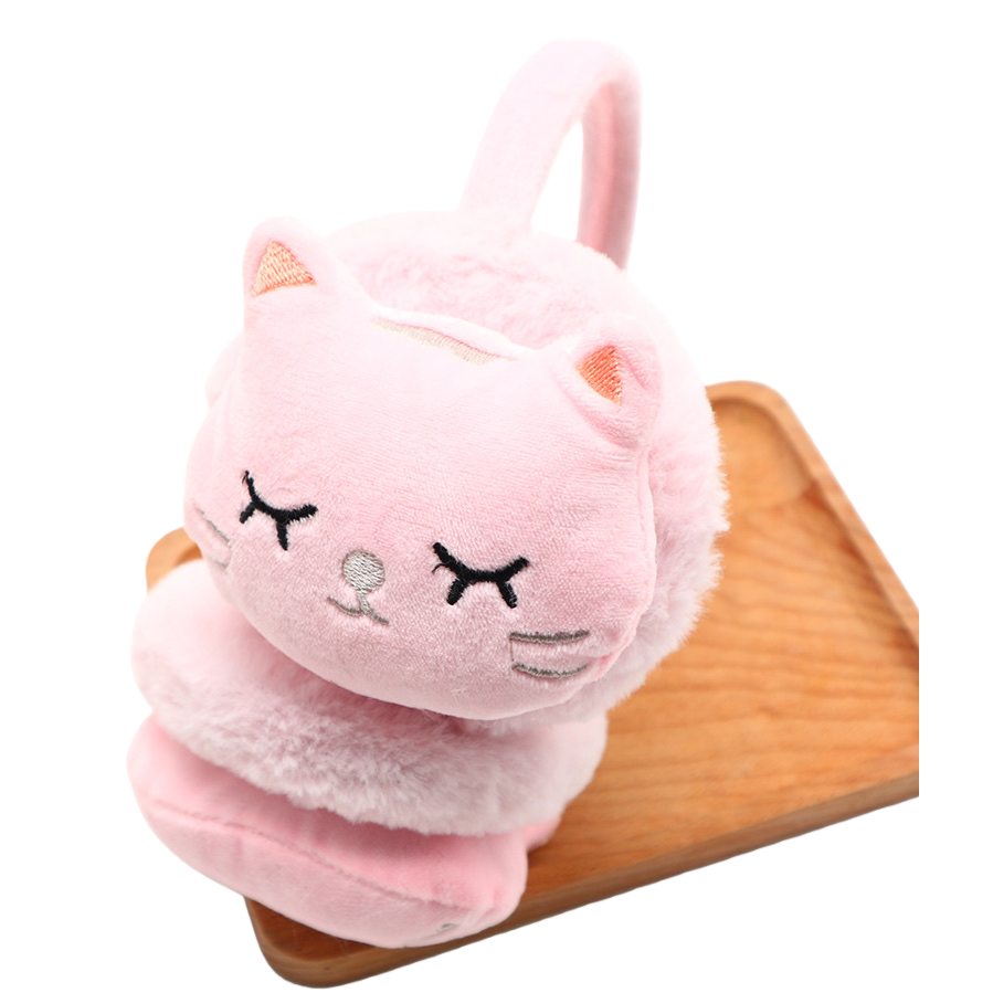 Pink cat-shaped plush ear cups are warm and cute, a must-have for couples in winter Item Picture