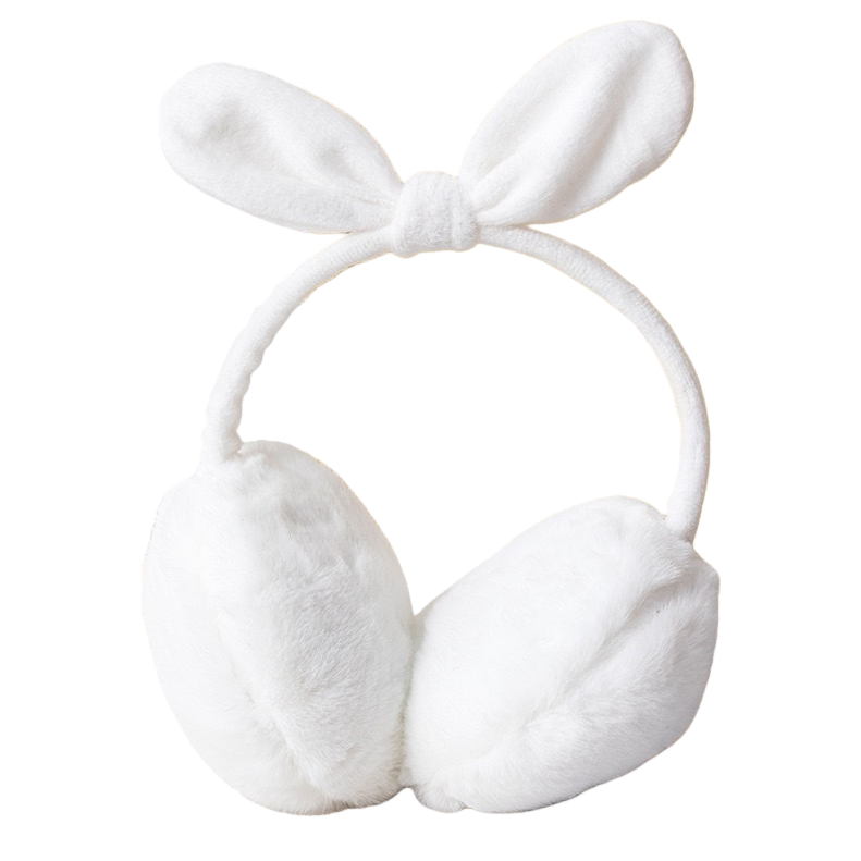 The pink plush rabbit ear earcups are warm and cold-proof, with a cute and girlish style that keeps your ears warm in winter Item Picture
