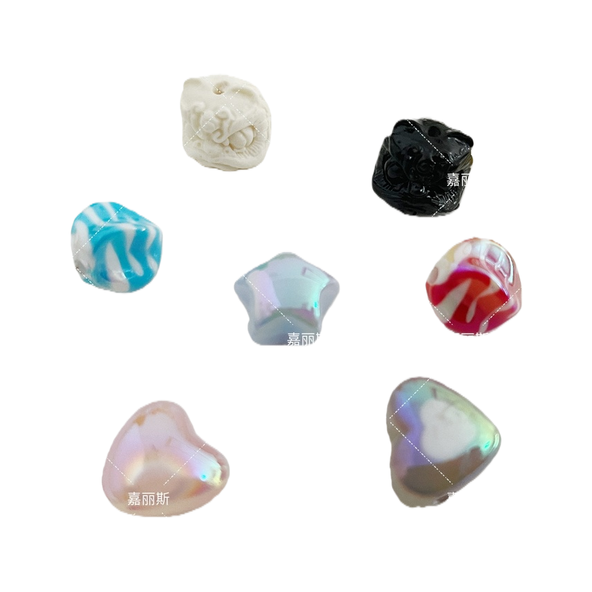 Colorful beads, multi-color mixed handmade DIY decorative beads Item Picture