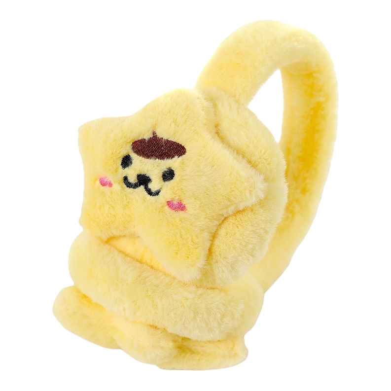 Yellow star plush ear cups, plush toys, warm earmuffs for winter Item Picture