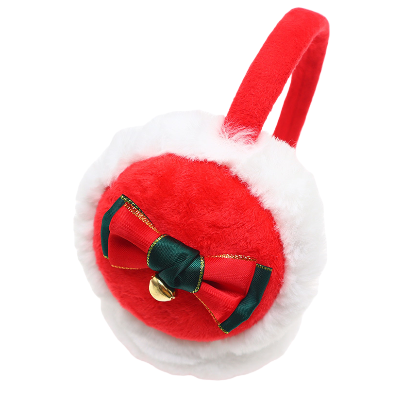 Christmas-themed plush warm ear cups with adjustable headbands for couples Item Picture