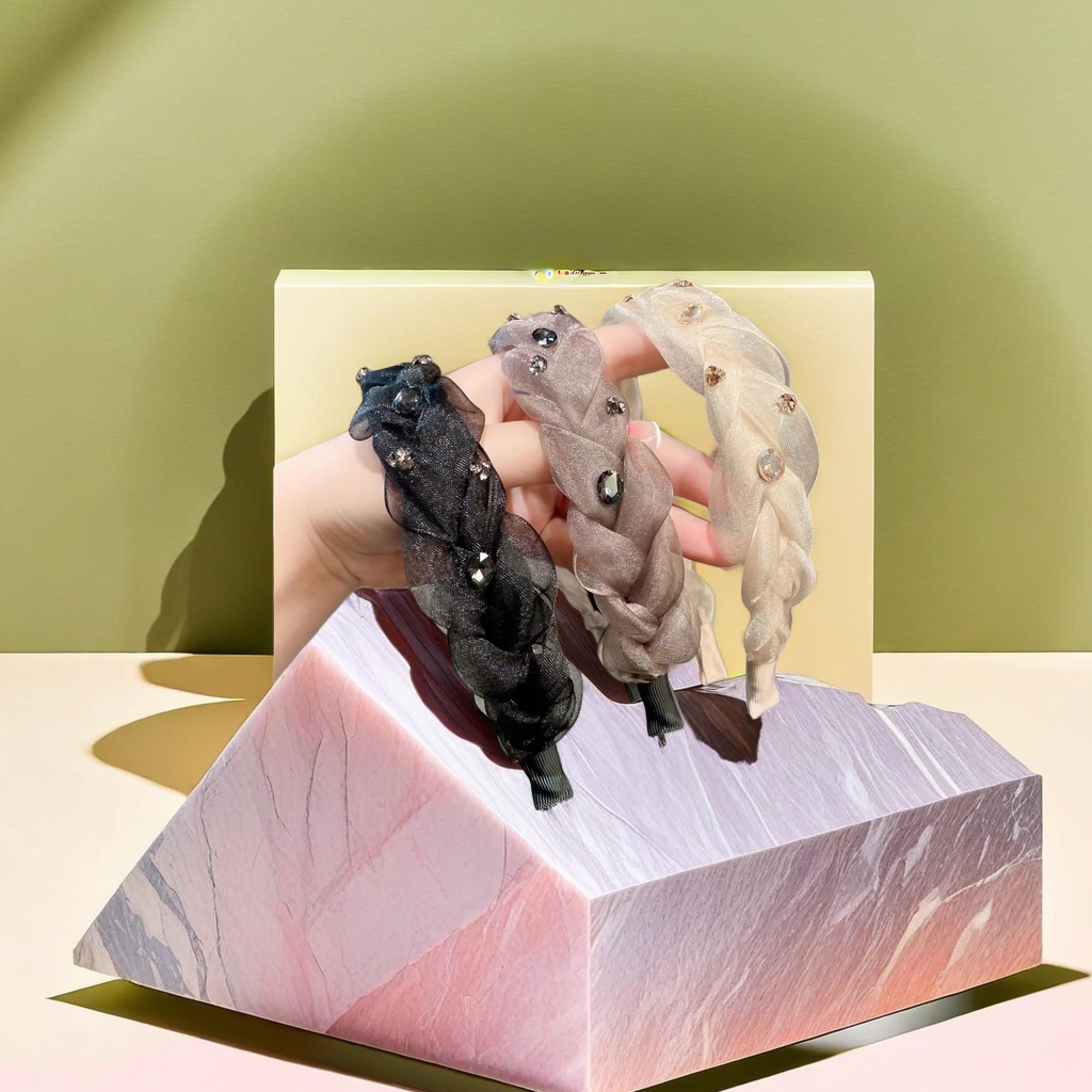 发箍/头饰/珍珠头箍/汉服头饰/头箍产品图