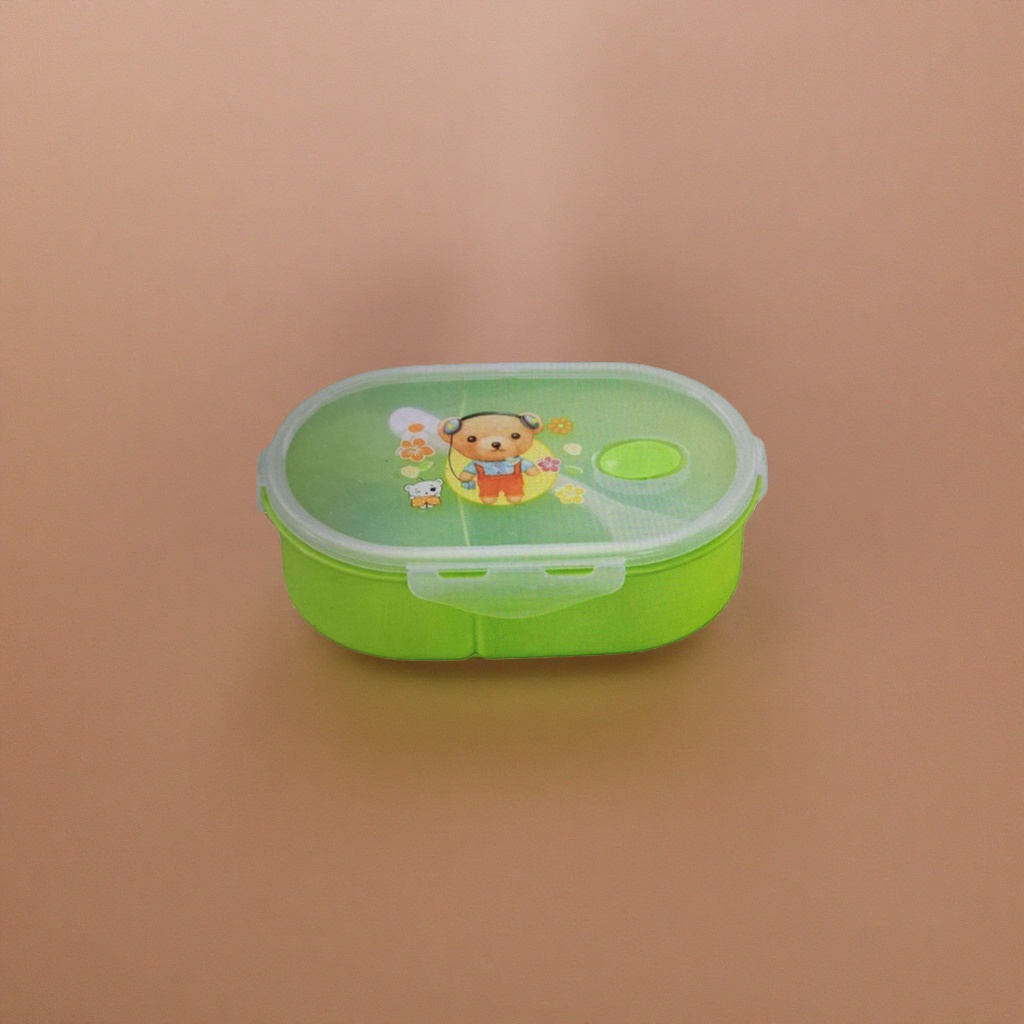 绿色饭盒 带盖便携式环保PP材质午餐盒可微波加热