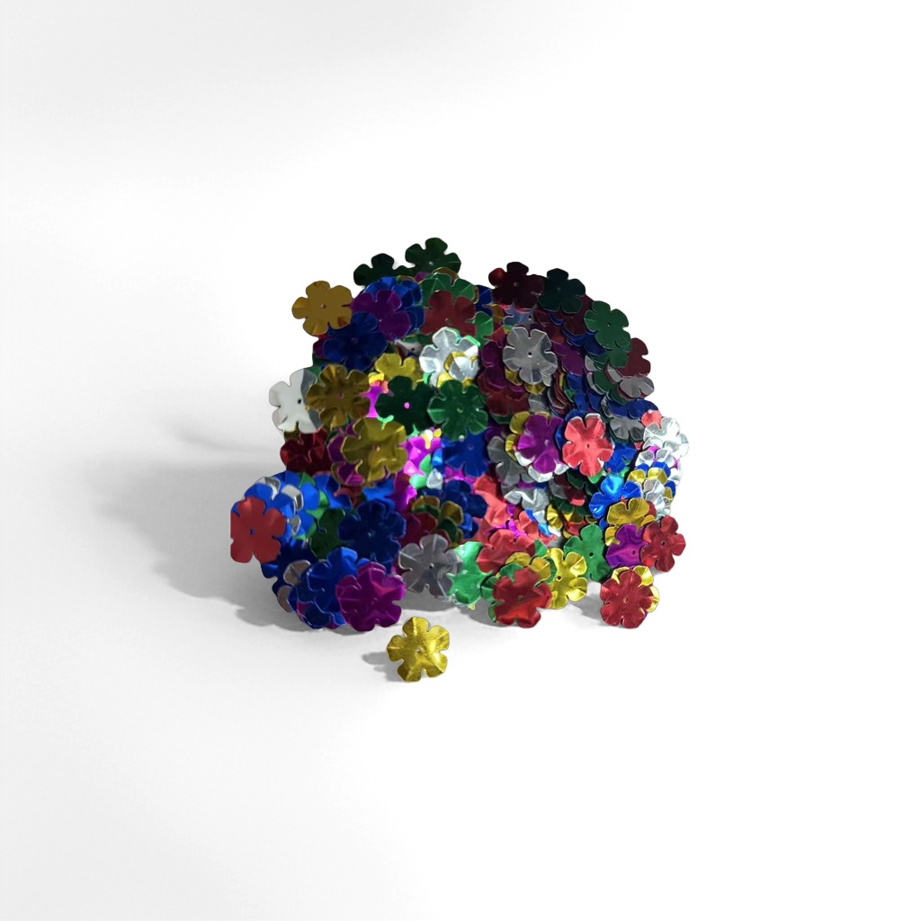 Colorful metal flower decorations, flower-shaped metal sheet wall and desktop ornaments Specification image