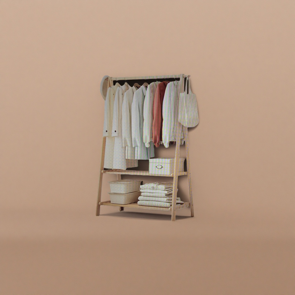 Solid wood hanger, thickened and load-bearing hanger specially designed for Nordic-style bedroom wardrobes Specification image