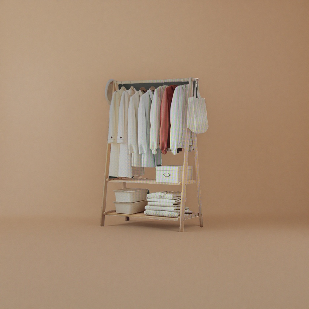 Solid wood hanger, thickened and load-bearing hanger specially designed for Nordic-style bedroom wardrobes details Picture