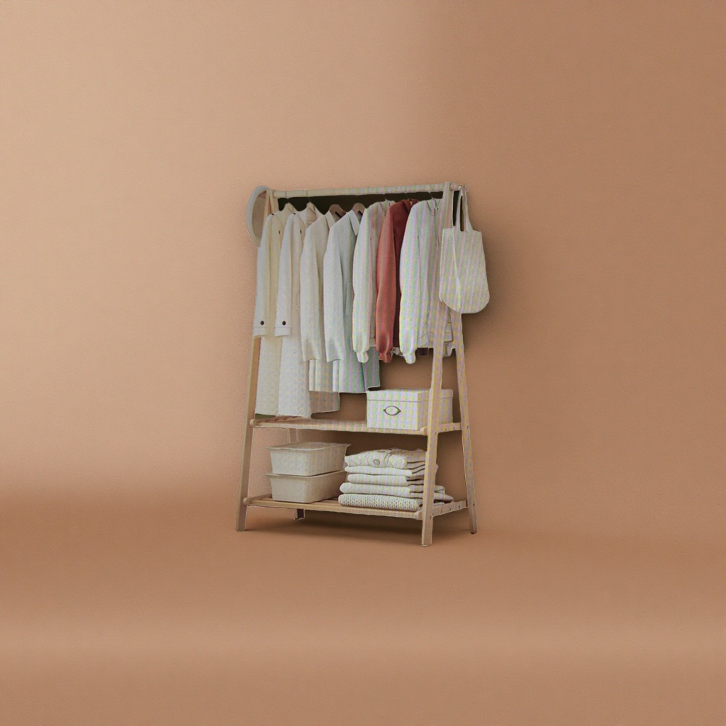Solid wood hanger, thickened and load-bearing hanger specially designed for Nordic-style bedroom wardrobes