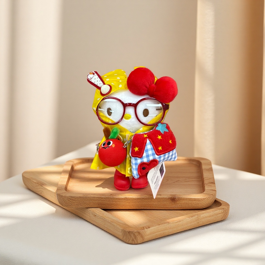 Hello Kitty软萌短绒毛绒玩偶客厅卧室装饰摆件