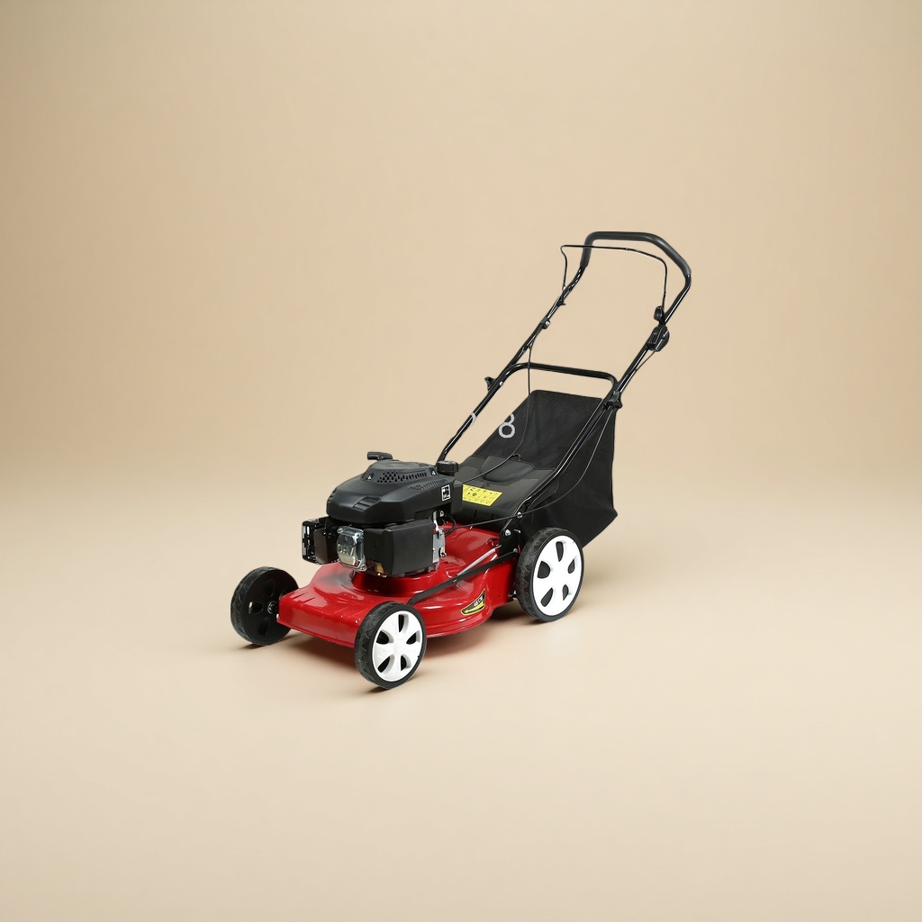 The main body of the red lawn mower is compatible with various types of household gardening tool accessories Specification image