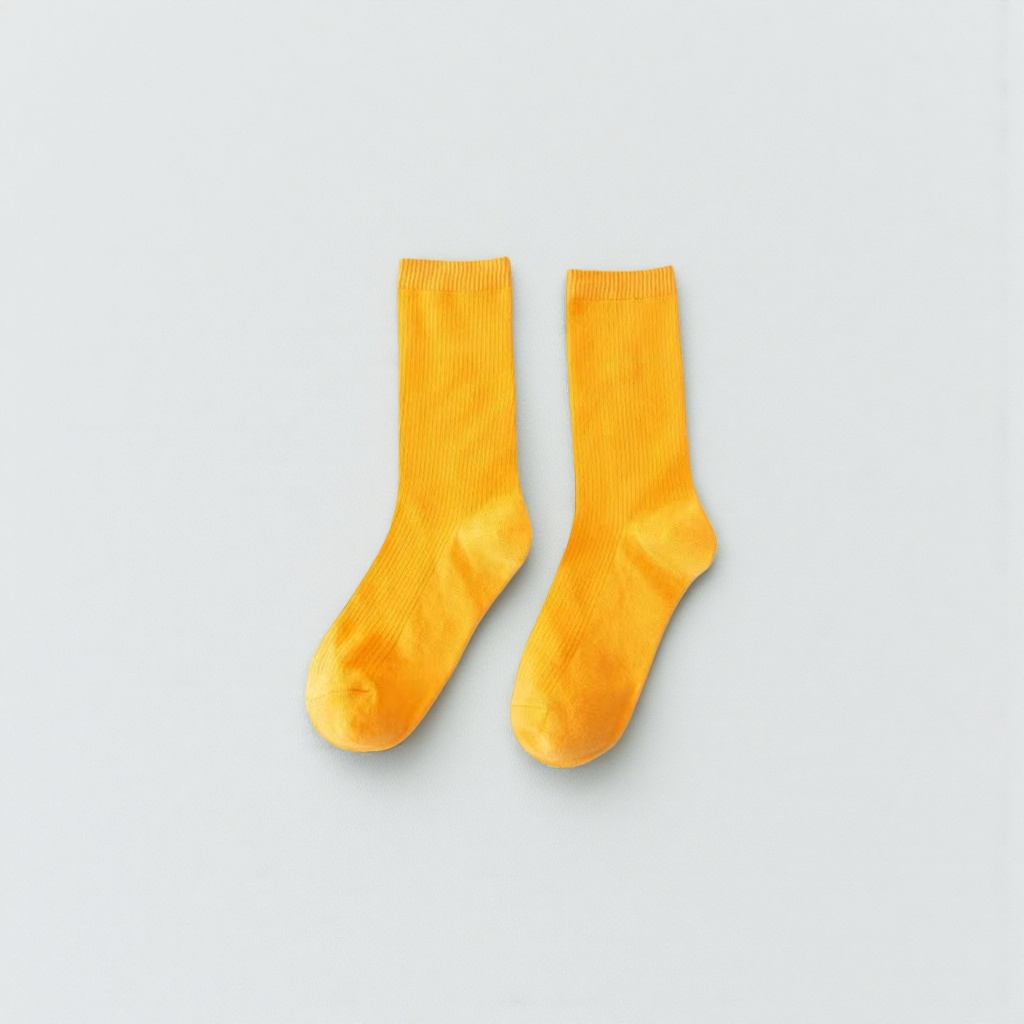 Calcetines deportivos de mezcla de algodón y amoniaco amarillo unisex medio cartucho absorbente de humedad y transpiración Application Scenario