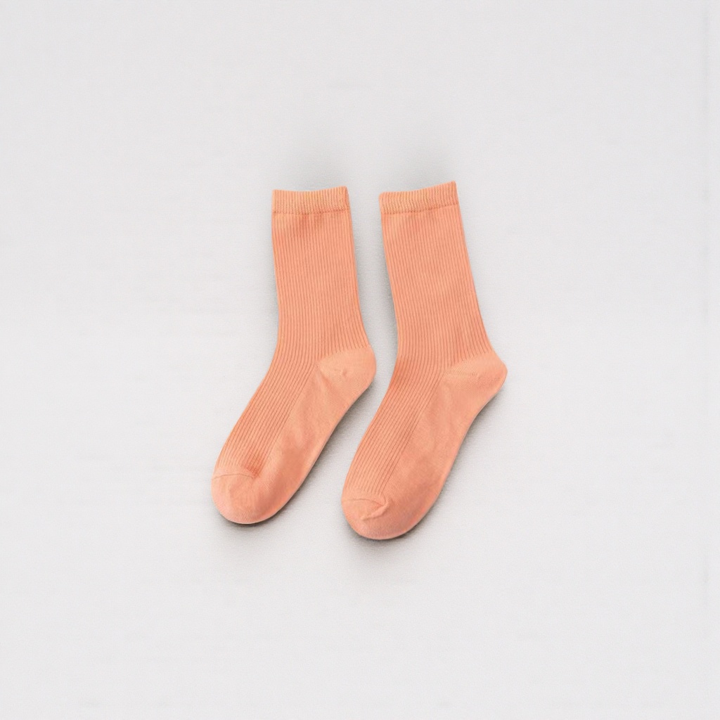 Calcetines naranjas de algodón para hombres y mujeres de la misma talla medias cómodos transpirables absorbentes details Picture