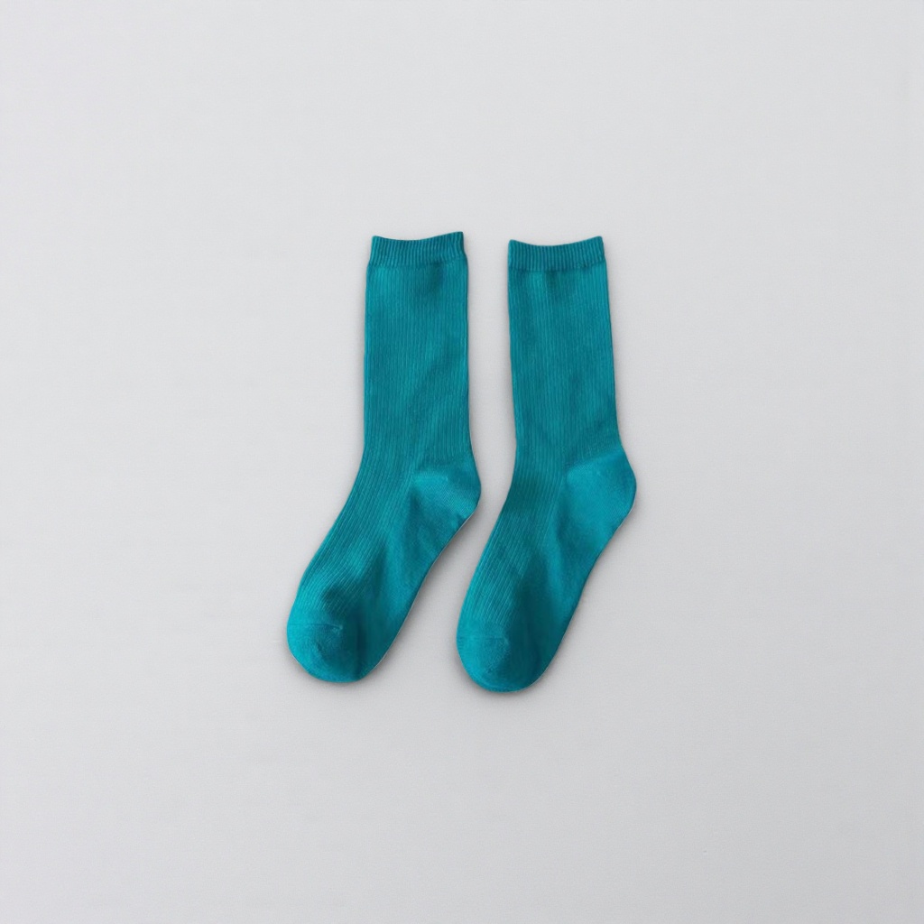 The light green pure cotton short socks are breathable, sweat-absorbent, comfortable and versatile details Picture
