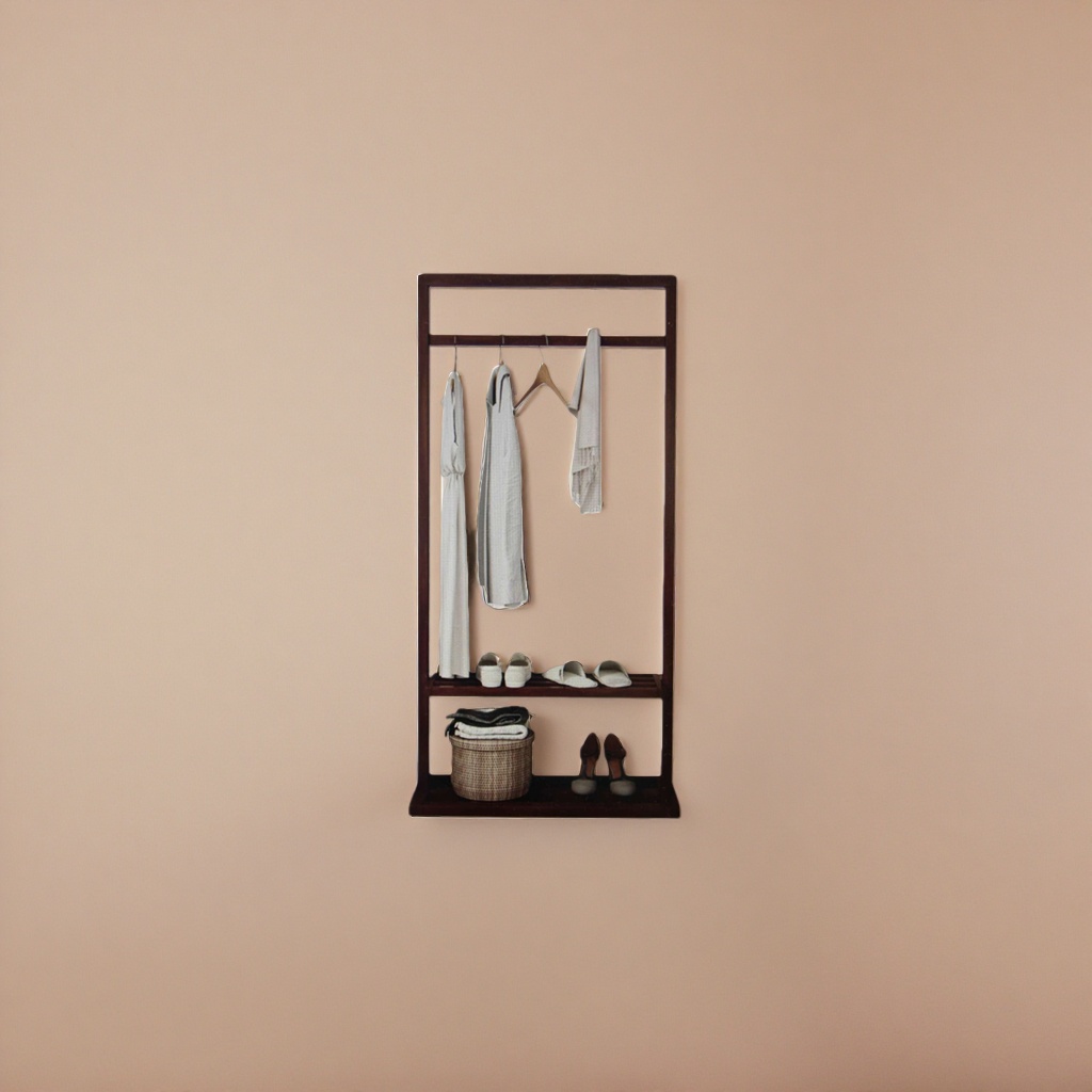 The wooden hanger is a natural solid wood anti-slip shoulder wide hanging hanger with strong load-bearing capacity and is not easy to deform Specification image