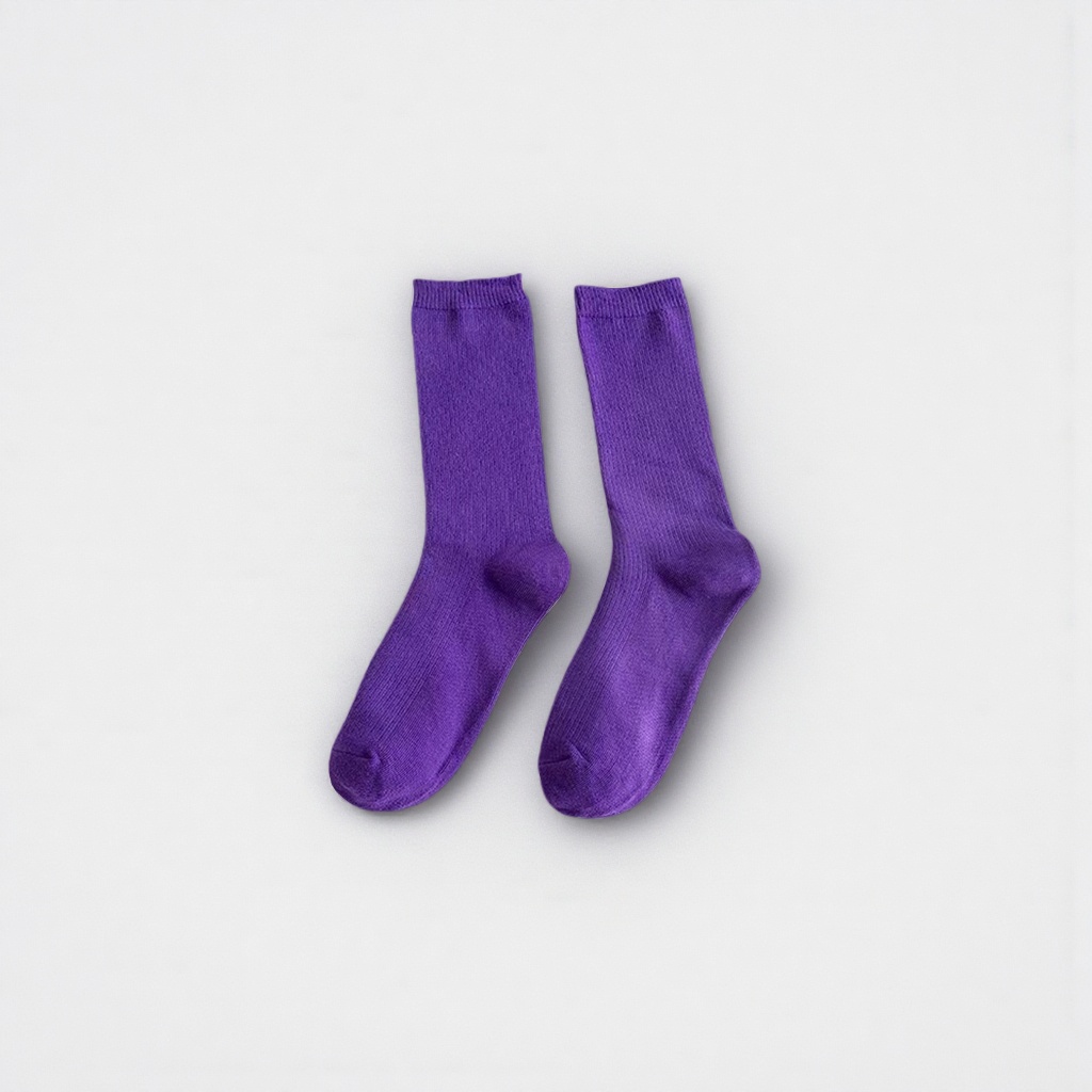 Purple modal cotton blended ship socks are skin-friendly, soft, anti-slip and not easy to fall off the heel Specification image