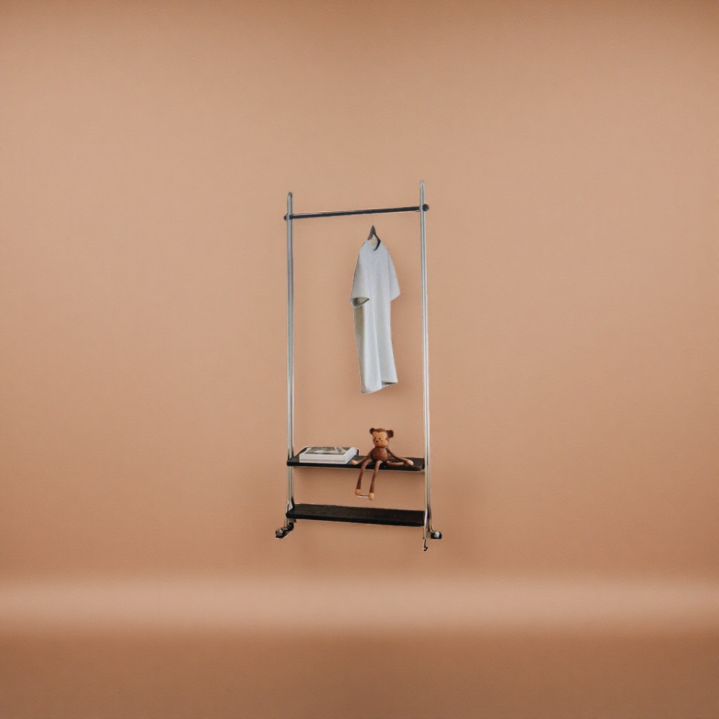 Multi-functional clothing display rack hanger, household non-drilling hanger, strong load-bearing capacity and anti-slip Specification image