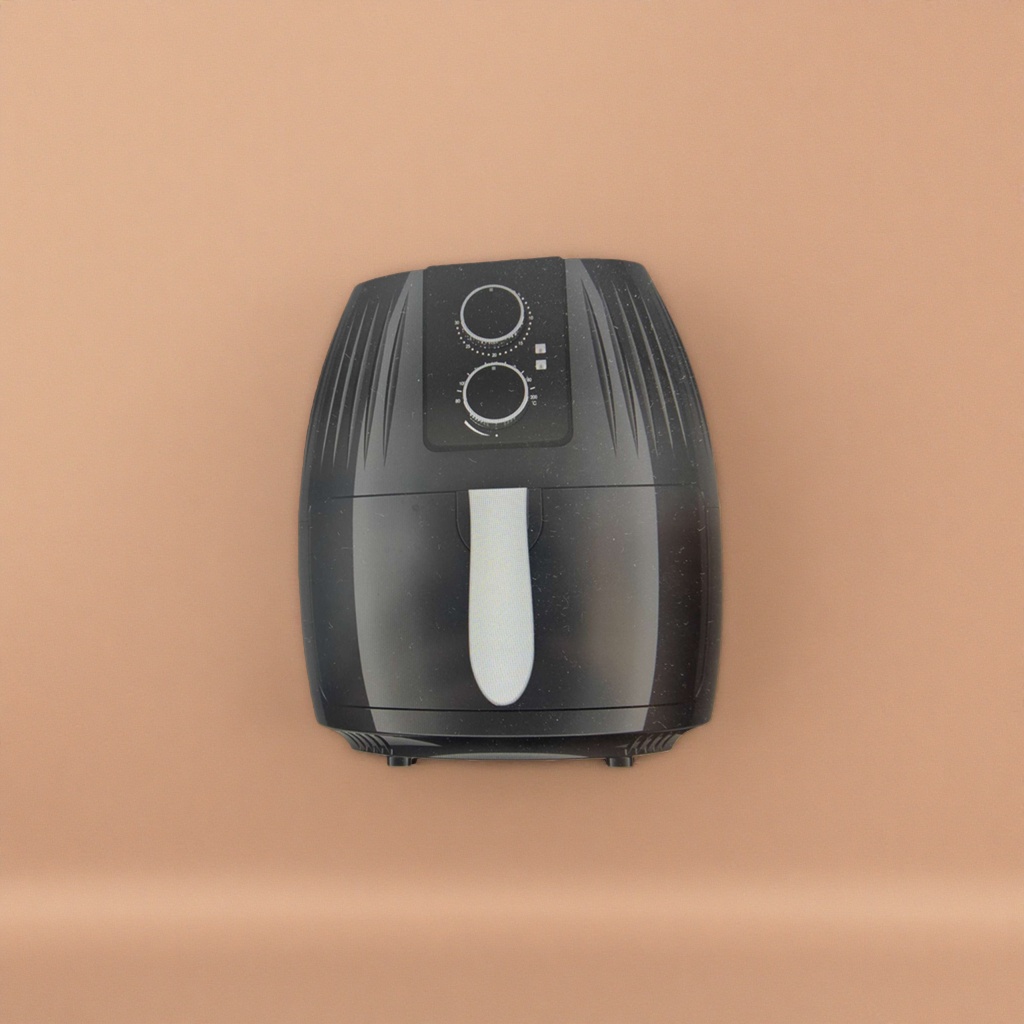 The black air fryer is a household smart temperature-controlled large-capacity kitchen appliance