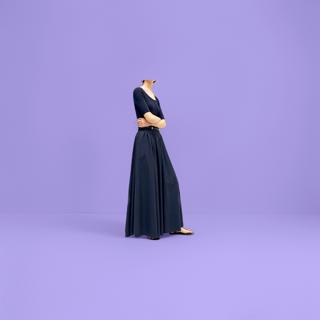 Dark blue slimming and form-fitting dress, the same as the new summer model for women Specification image