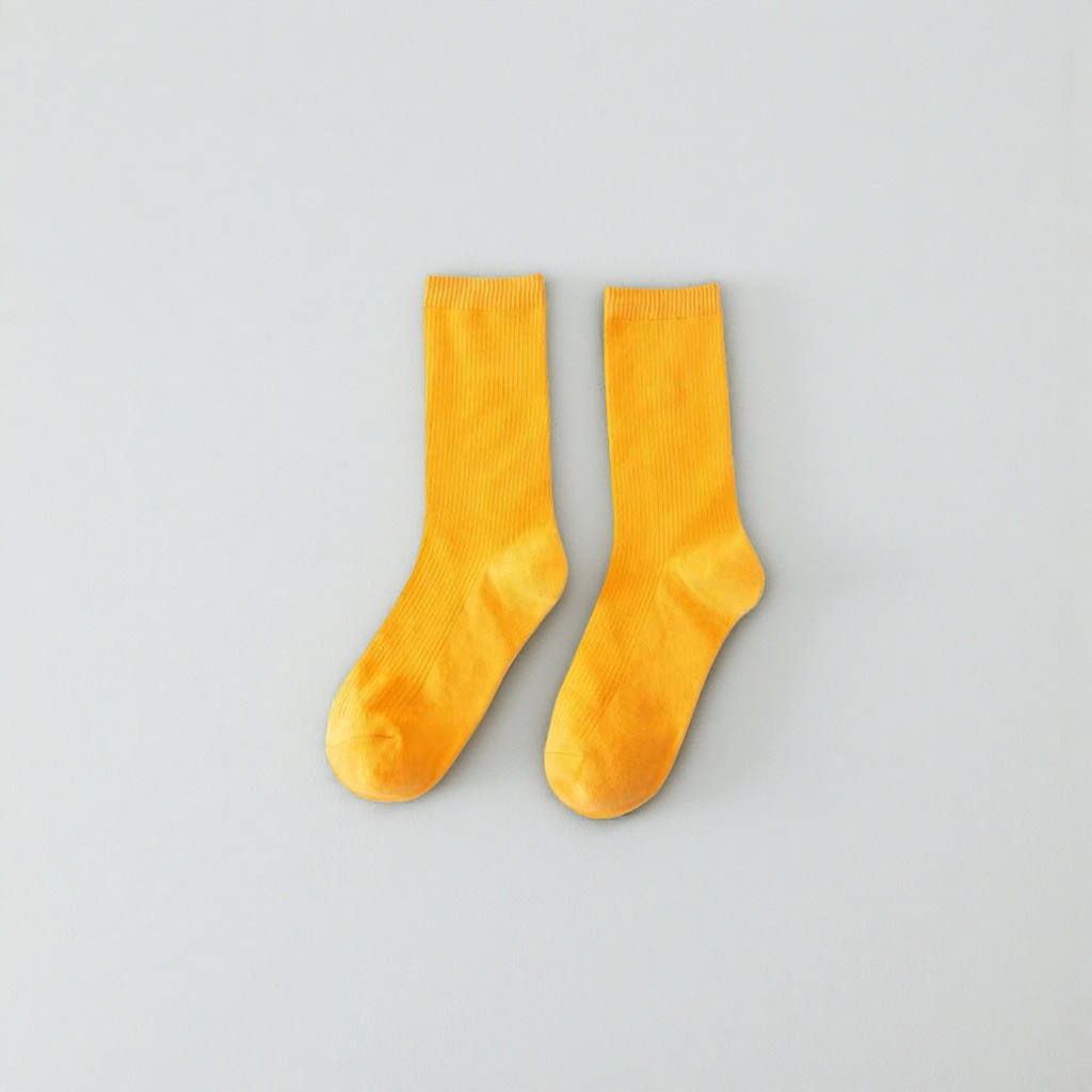 Calcetines deportivos amarillos de mezcla de algodón y amoniaco transpirable secado rápido antideslizante resistente unisex Specification image