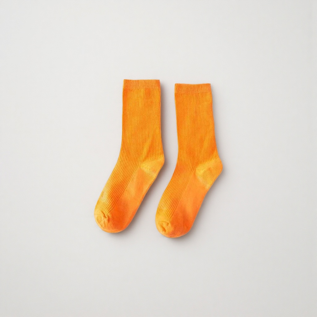 Calcetines naranja mezcla de algodón y amoniaco de tubo medio para el viaje diario versátil y cómodo Application Scenario