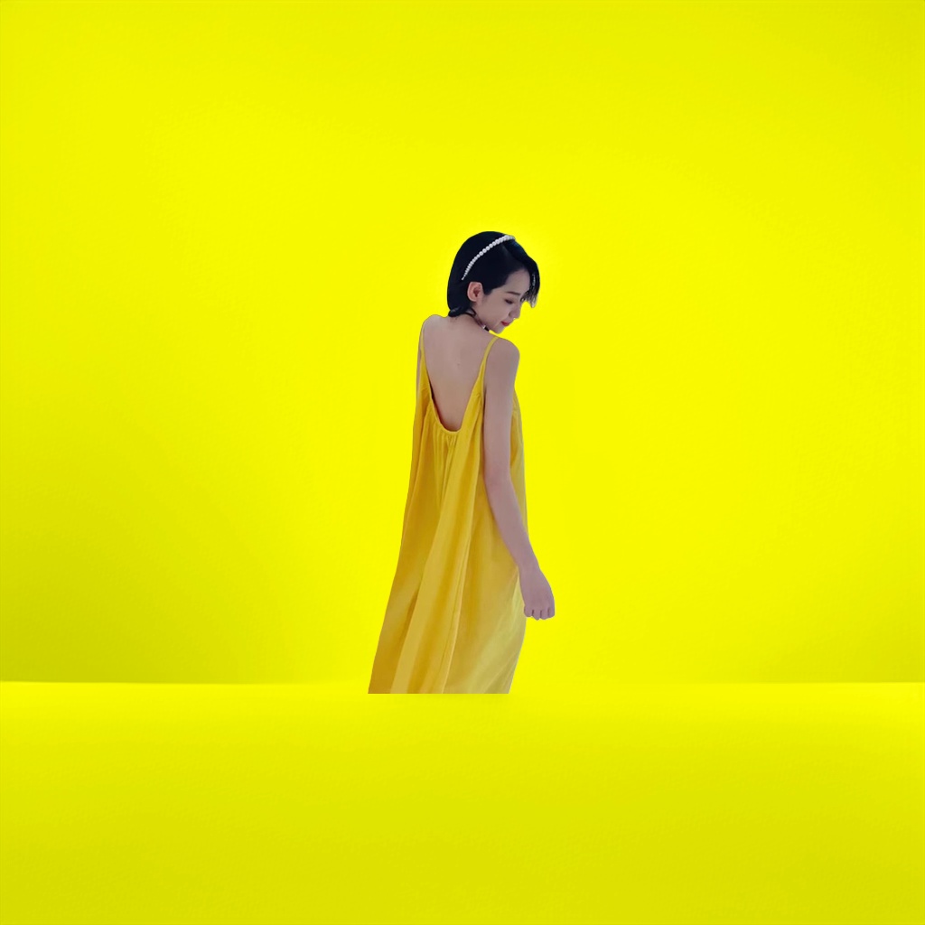 A new yellow dress for women in summer, a slimming mid-length dress with an elegant and refined style Application Scenario