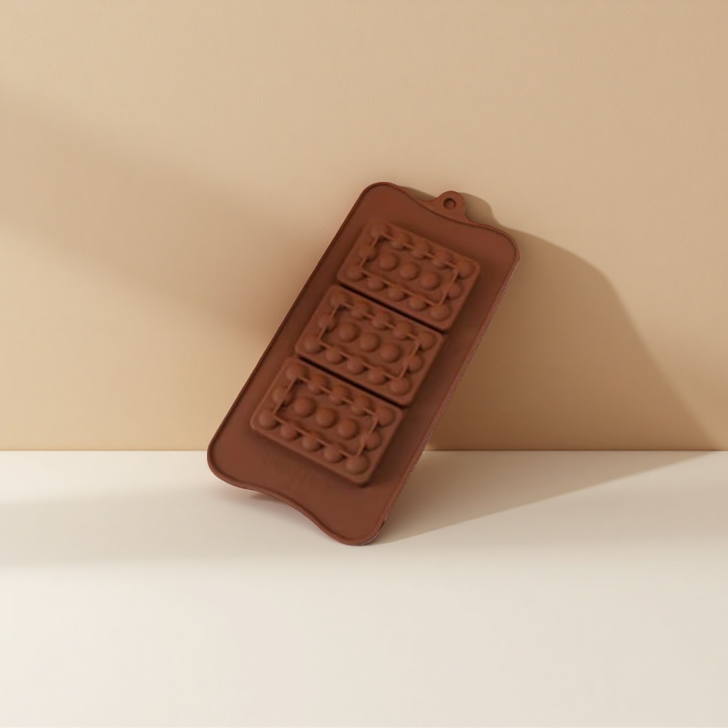 Brown food-grade silicone cake molds are heat-resistant and suitable for steaming, baking and baking Specification image