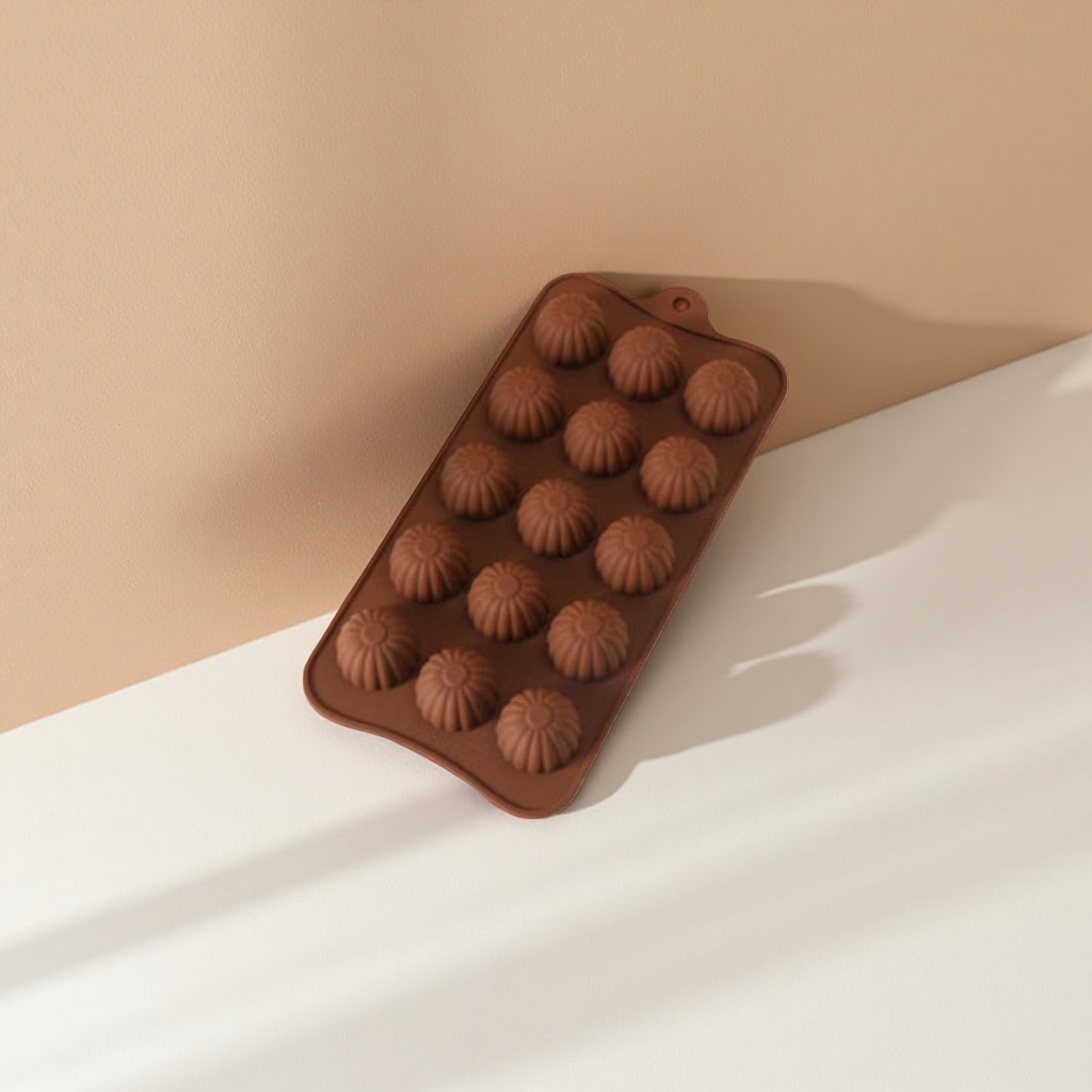 The brown high-temperature resistant food-grade silicone baking mold is flexible and easy to demold
