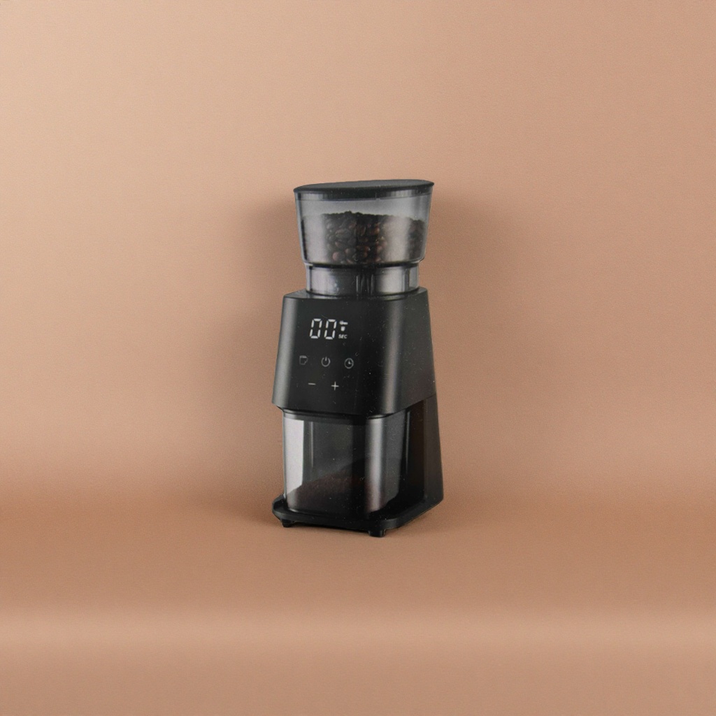Household coffee grinder, hand-cranked and electric dual-purpose, adjustable fineness, silent design, portable