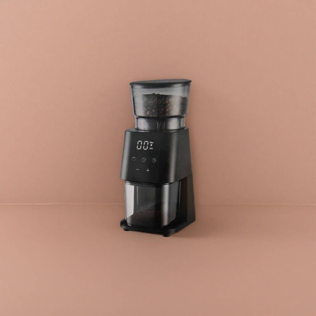 Household coffee grinder, hand-cranked and electric dual-purpose, adjustable fineness, silent design, portable Specification image
