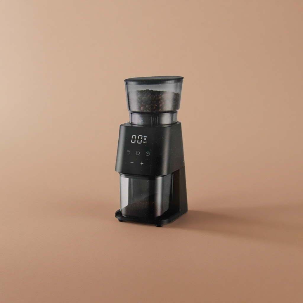Household coffee grinder, hand-cranked and electric dual-purpose, adjustable fineness, silent design, portable Application Scenario