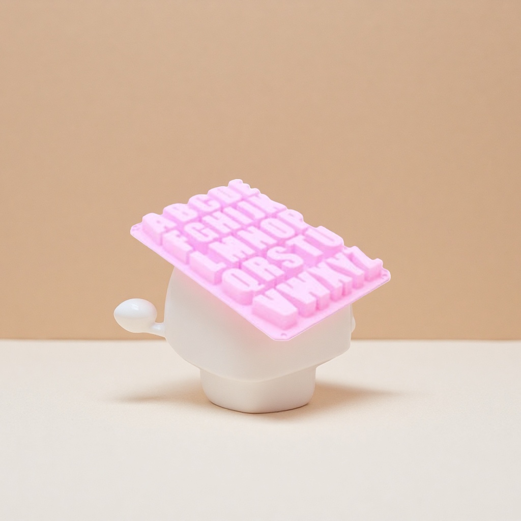 粉色字母硅胶模具 可食用级烘焙DIY手工制作图