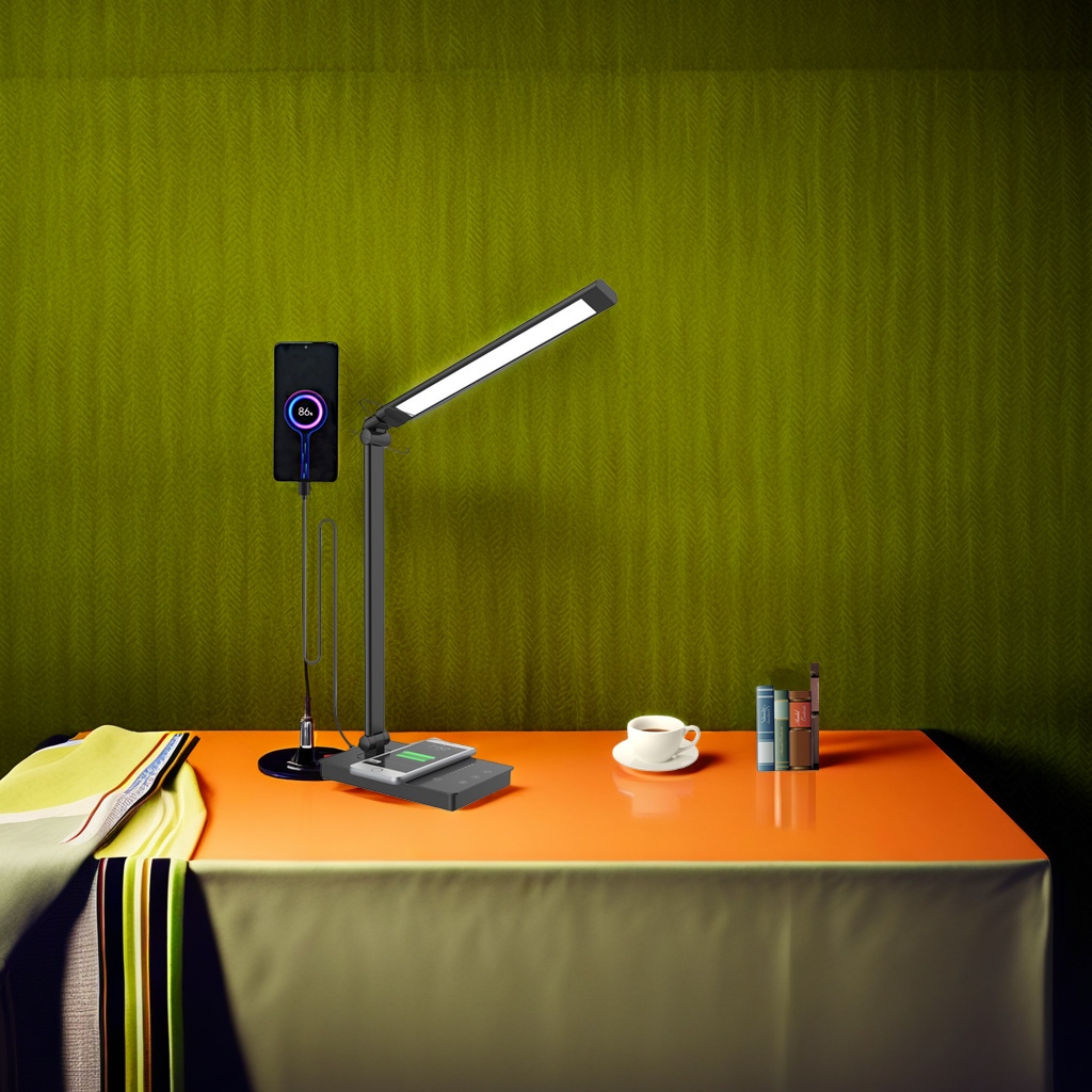 Customizable gift desk lamp: Fashionable and simple LED eye-protecting desk lamp, home, office and study desk lamp